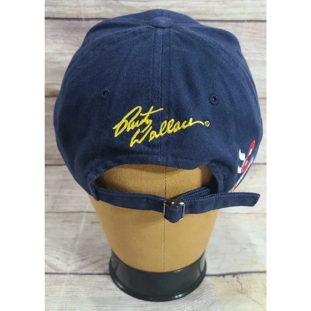 Nascar Miller Light Rusty Wallace #2 Baseball Cap Hat Navy Mens OSFM Blue Hase